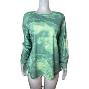 F. The North Face T-Shirt XXL Multicolor Green Tunic Long Sleeve Top NWT $69